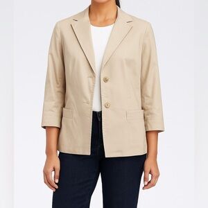 Max Mara Weekend Cream Button Blazer SIZE 10